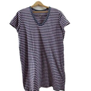 Universal Thread T-Shirt Dress Women's XXL Pink Gray Stripes Cotton